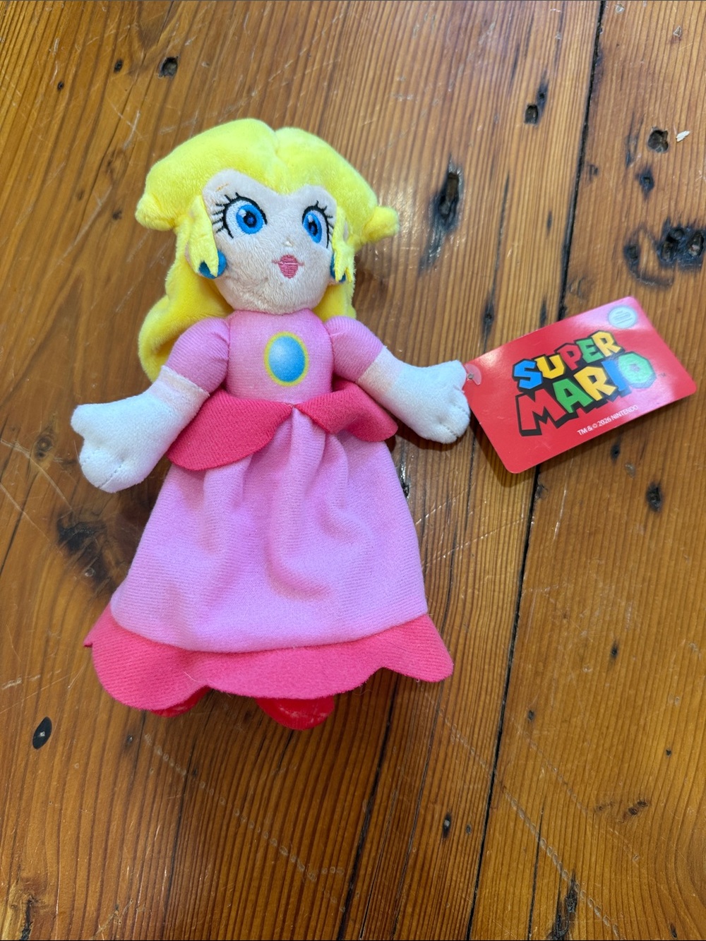 Nintendo Princess Peach Plush – Pink Dress, Yellow Hair, Blue Eyes